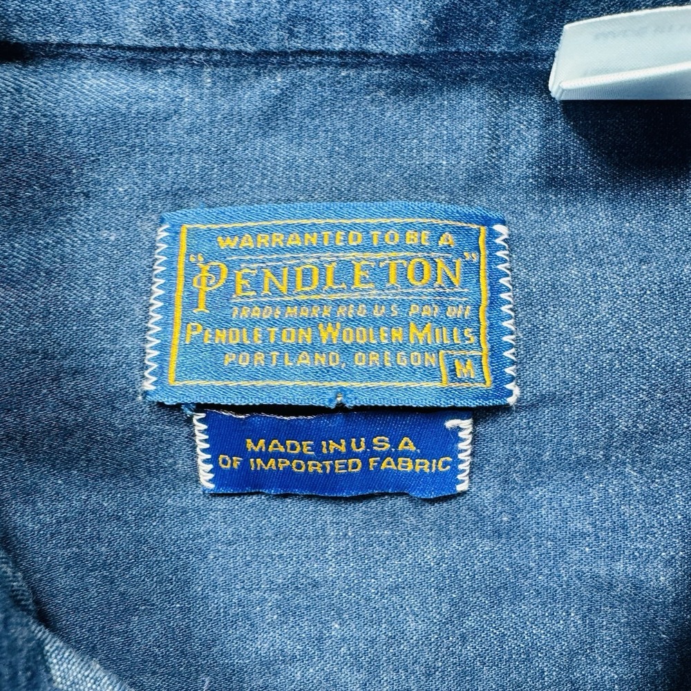 Pendleton Denim-Style Indigo Button-Down Shirt - Picture 4 of 8